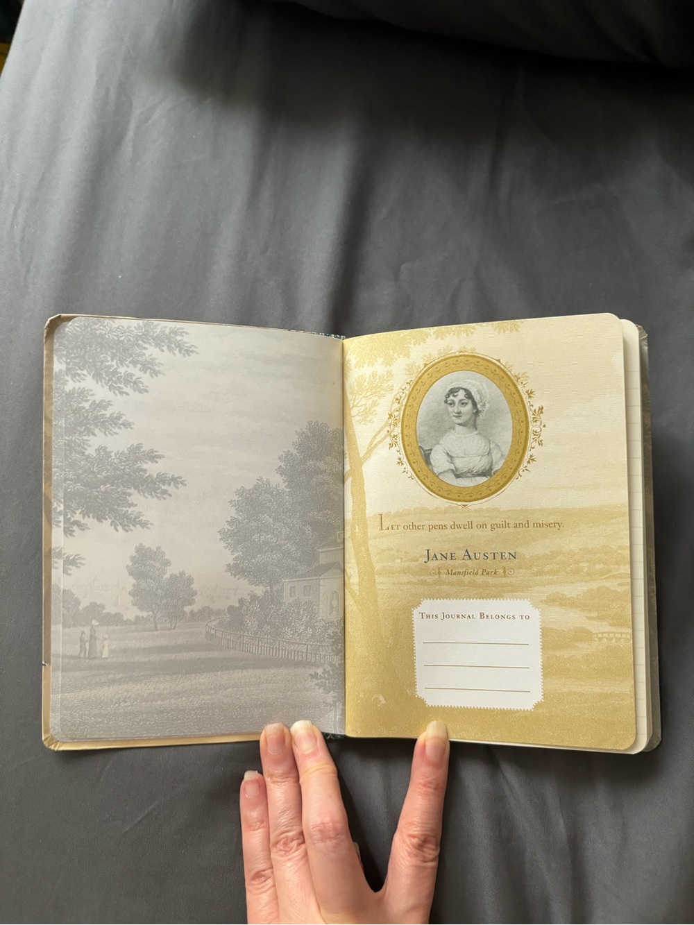 Jane Austen Blue Illustrated Journal - Picture 3 of 6
